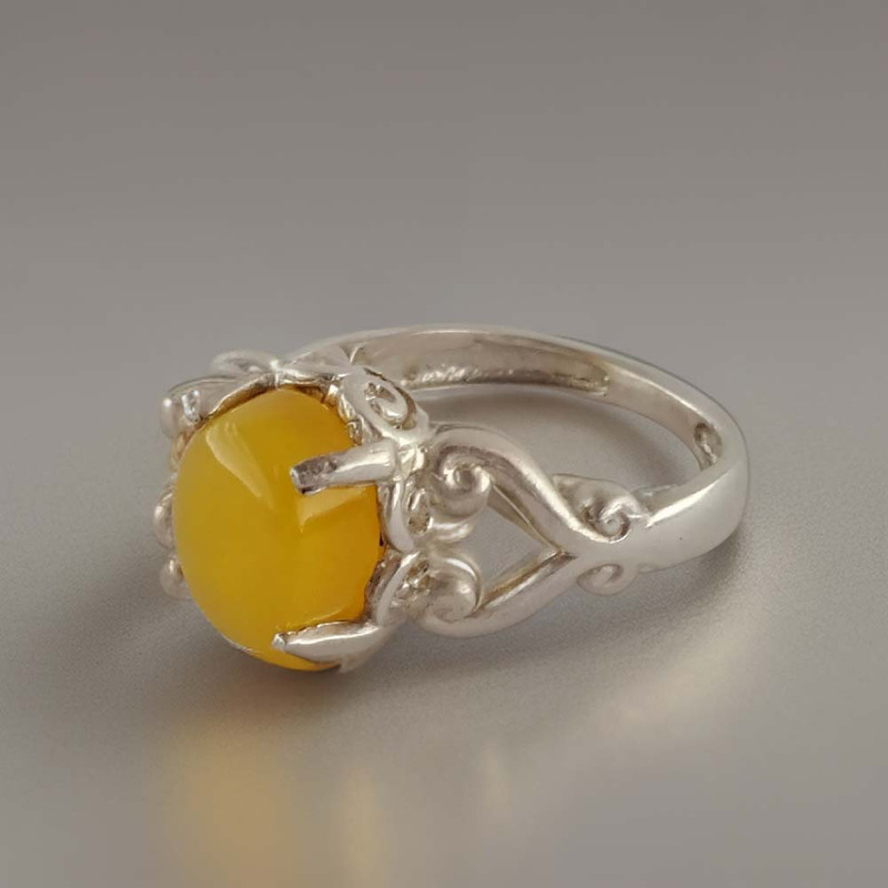 انگشتر نقره زنانه ملک زیور مدل عقیق شرف الشمس کد 43