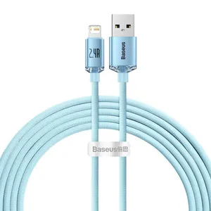 کابل USB به لایتنینگ باسئوس مدل  Crystal Shine Series طول 2 متر