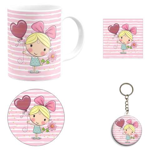 ست هدیه ماگ مدل ماه تولد خرداد طرح دخترانه کد M1