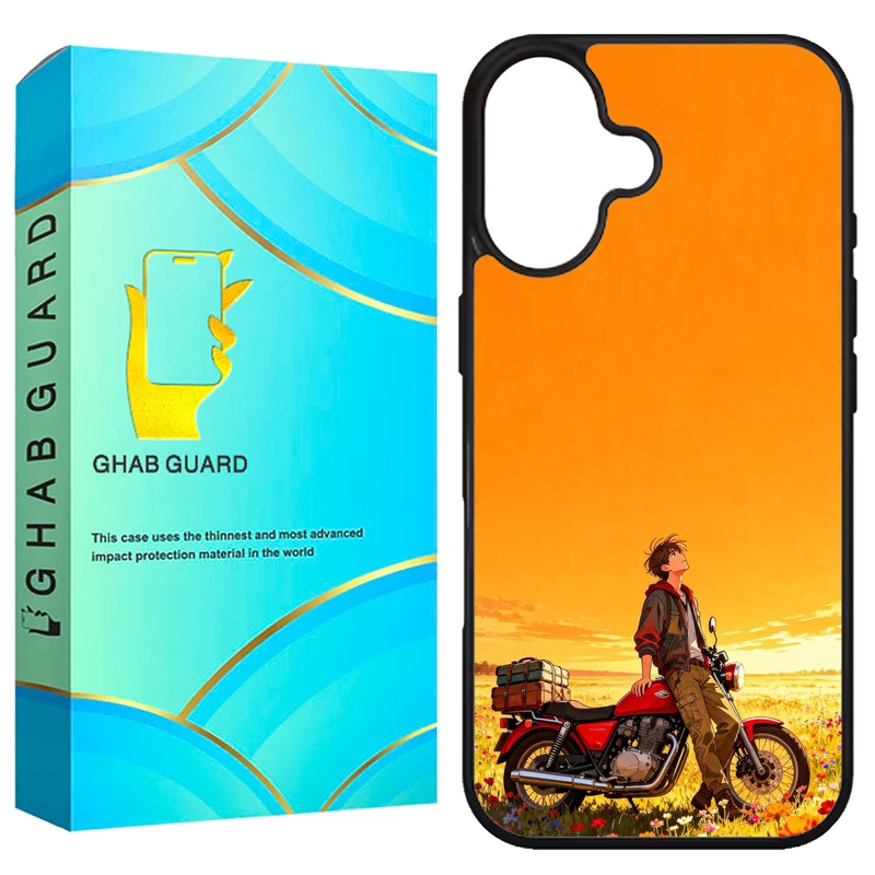 کاور قاب گارد طرح موتور سوار مدل G16PL مناسب برای گوشی موبایل اپل iPhone 16 Plus