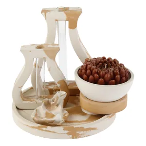 ست ۵ تکه گلدان و جاعودی بتنی مدل داوودی