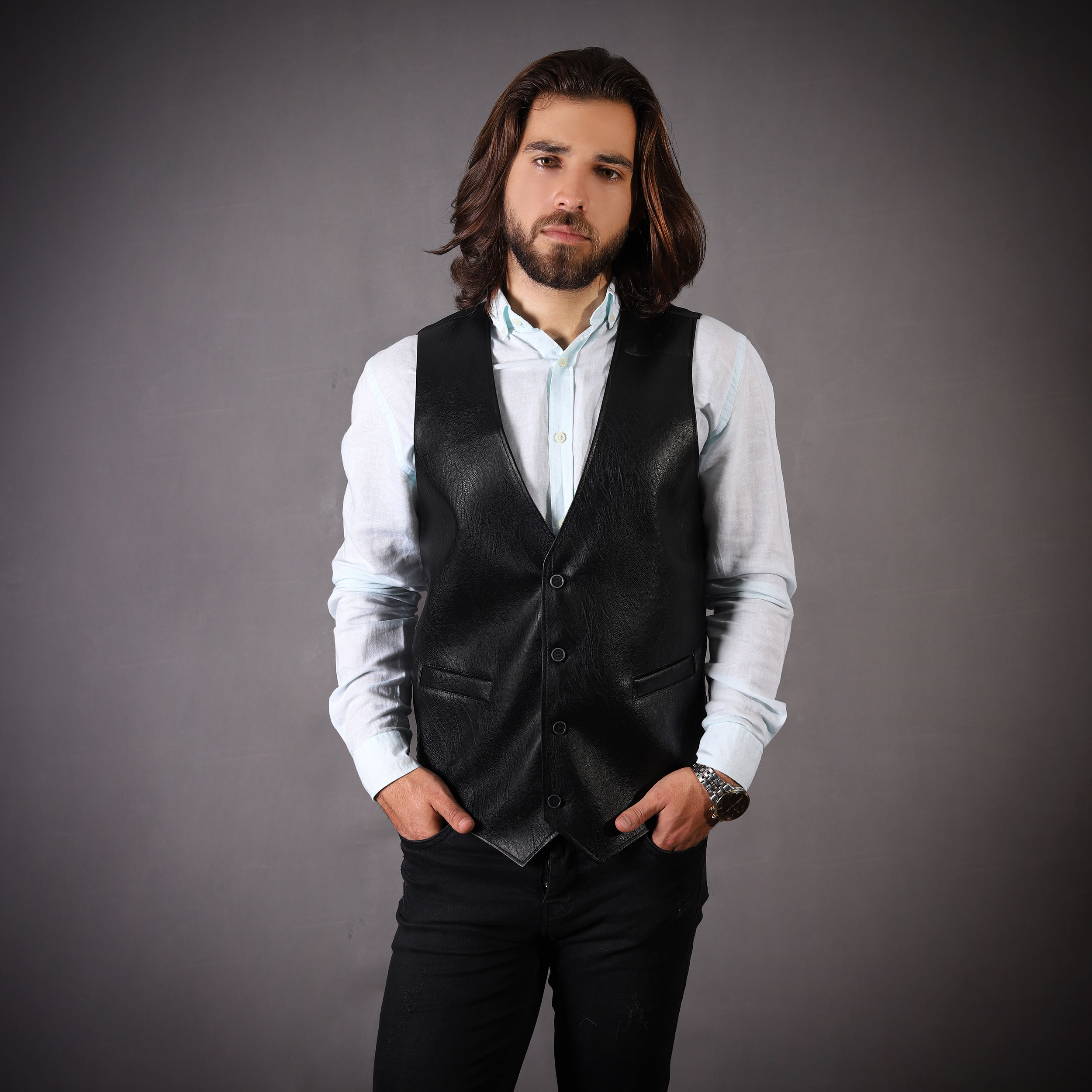 جلیقه مردانه مدل چرم