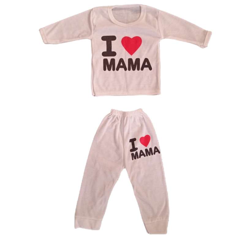ست تی شرت و شلوار نوزادی مدل mama