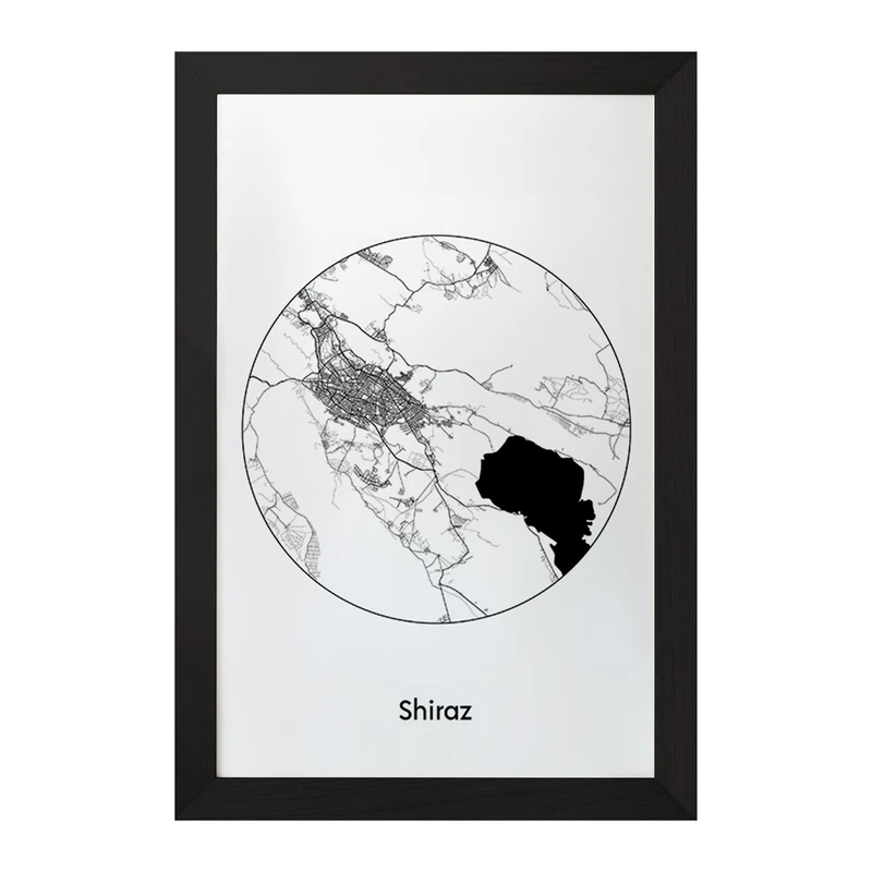 تابلو خندالو مدل نقشه شهر شیراز کد F1707