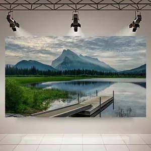پوستر پارچه ای طرح  طبیعت مدل کوهستان و دریاچه مدل ARY35