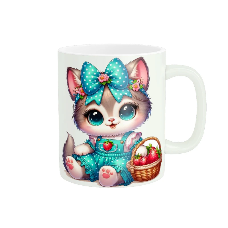 ماگ پاد آفرین مدل گربه دخترانه کد 756