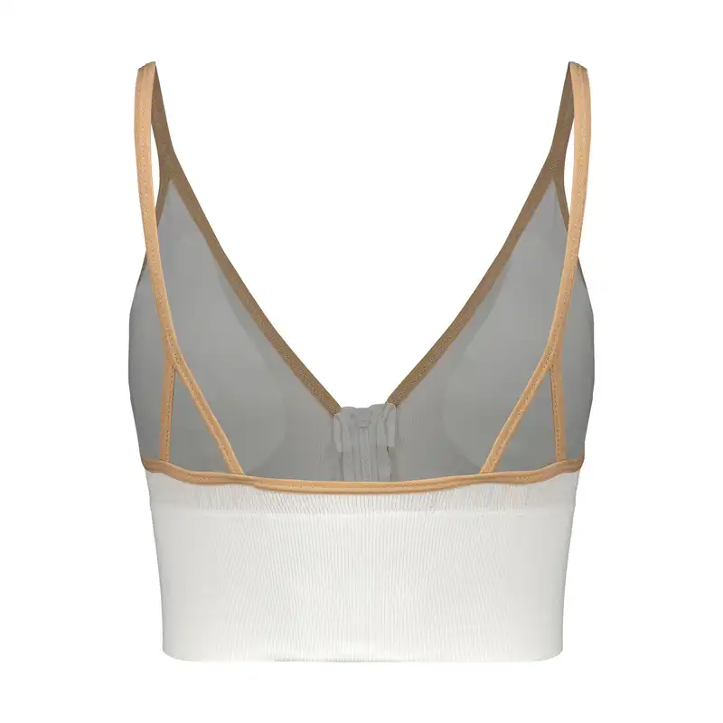 نیم تنه ورزشی زنانه ماییلدا مدل بدون فنر پددار جلو زیپ کد 4563 رنگ سفید