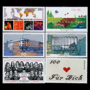 تمبر یادگاری مدل خارجی مجموعه 6 عددی 