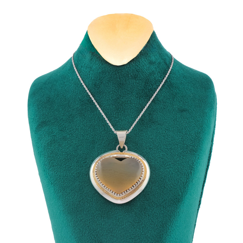 گردنبند نقره زنانه مدل عقیق کد SP-02