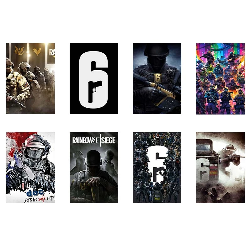پوستر کارنيکا طرح رینبو 6 Rainbow Six Siege کد 70704 مجموعه 8 عددی