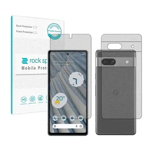 Rock space HyMTT model Matte screen protector suitable for Google Pixel 7a mobile phone along with the back of the phone