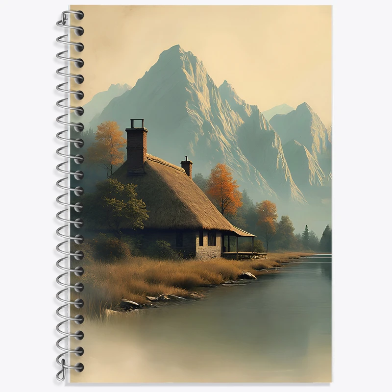 دفتر لغت 50 برگ خندالو طرح منظره طبیعت کد F6634