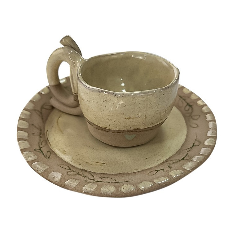ست ماگ و پیش دستی سرامیکی مدل stoneware