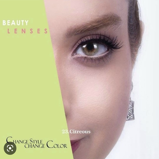 لنز چشم رویال ویژن  شماره 23 مدل Citreous رنگ سبز زیتونی روشن