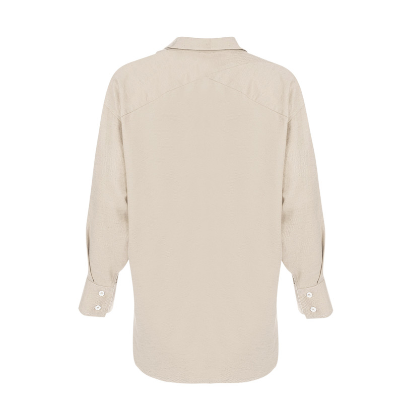 شومیز آستین بلند زنانه سرژه مدل 207340 رنگ کرم