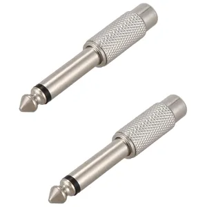 مبدل RCA به بنون 6.35 میلی متری مونو مدل RCA-6.35mm.Mono بسته 2 عددی