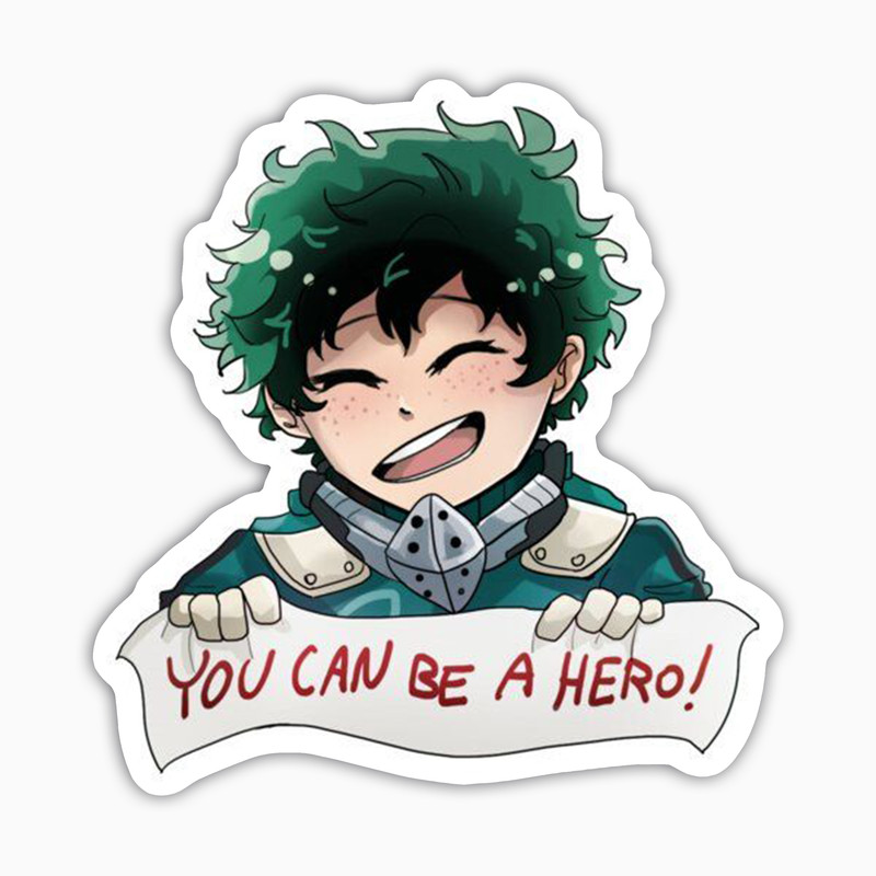 استیکر لپ تاپ و موبایل بووم طرح انیمه My Hero Academy مدل Deku1 کد JD3