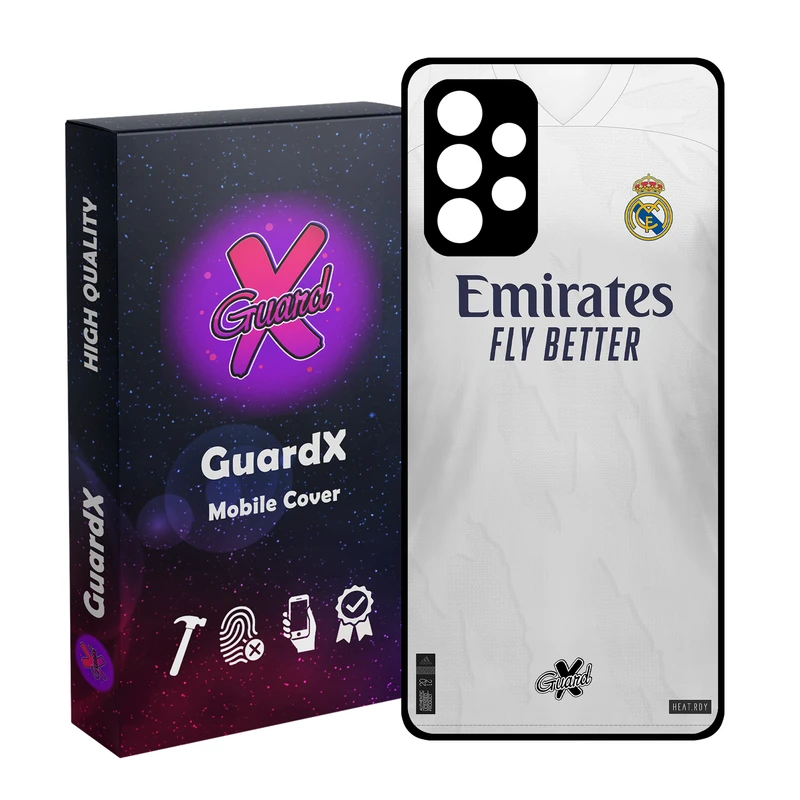 کاور گارد ایکس طرح Real Madrid مدل Glass10254 مناسب برای گوشی موبایل سامسونگ Galaxy A73