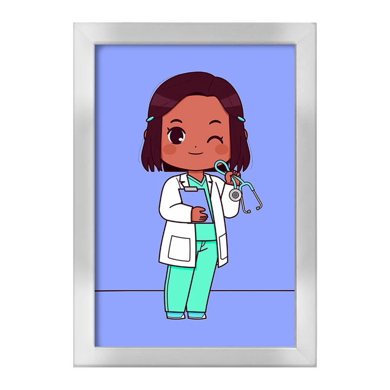 تابلو خندالو طرح پزشک و پرستار کودکانه کد 36489