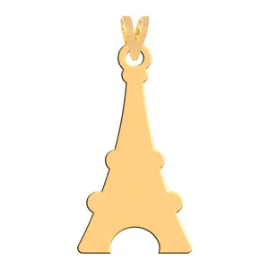 آویز گردنبند طلا 18 عیار زنانه فرشته مدل برج ایفل WNL-000173