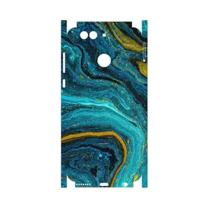 MAHOOT Turquoise marblewith golden streaks-FullSkin Cover Sticker for Huawei Nova 2 Plus