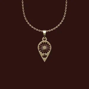 گردنبند طلا 18 عیار زنانه مدوپد مدل هندسی کد X2-1-1046