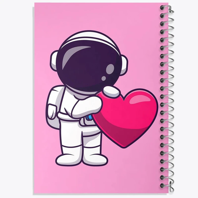 دفتر شطرنجی 50 برگ خندالو طرح فضانورد کد 25120