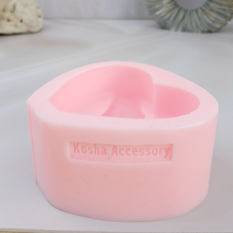 قالب شمع کوشا اکسسوری مدل قلب دست و حلقه