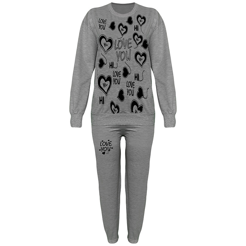 ست سویشرت و شلوار زنانه مدل ملانژ کد 14