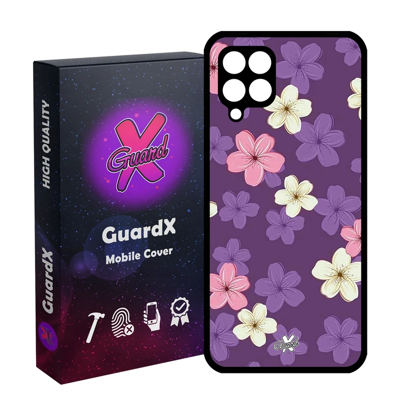 کاور گارد ایکس طرح گل مدل Glass10536 مناسب برای گوشی موبایل سامسونگ Galaxy A12/M12/F12