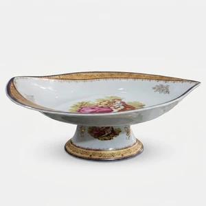 میوه خوری چینی پردیس کاشان پایه دار دفرمه برای سرو میوه، آجیل، شکلات و سالاد، ابعاد 35×25×4 سانتی متر، وزن 1250 گرم، شستشوی دستی، همراه جعبه