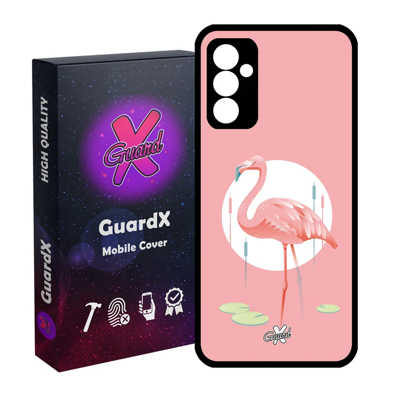 کاور گارد ایکس طرح Flamingo مدل Glass10084 مناسب برای گوشی موبایل سامسونگ Galaxy A14 / A14 5G
