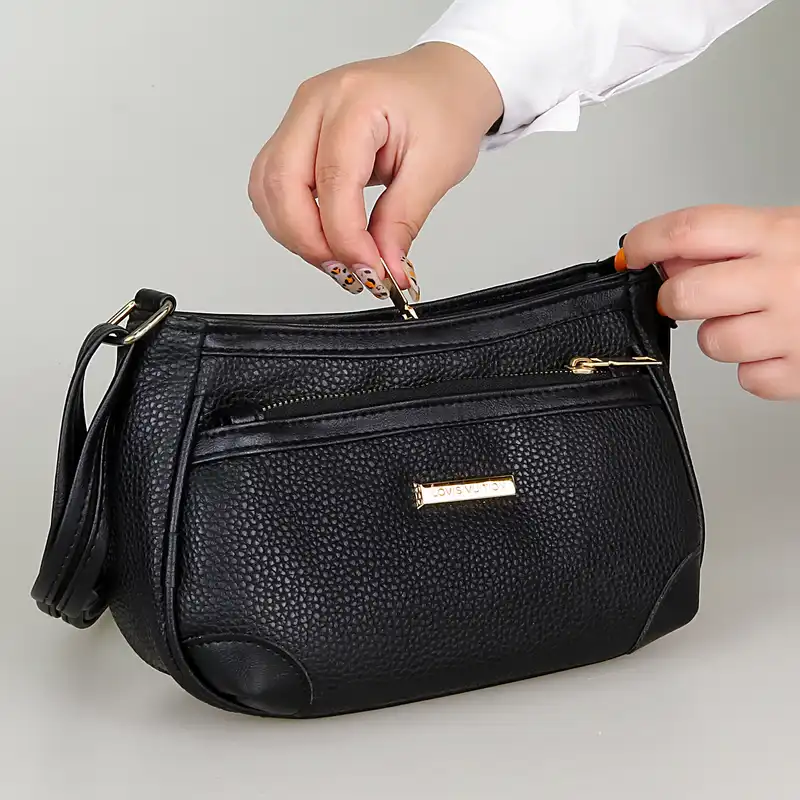 کیف دوشی زنانه مدل دو زیپ