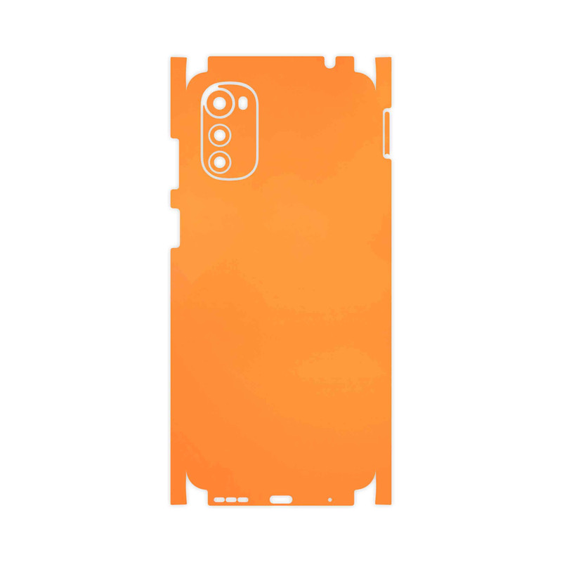 برچسب پوششی ماهوت مدل Matte-Orange-FullSkin مناسب برای گوشی موبایل موتورولا Moto E32s