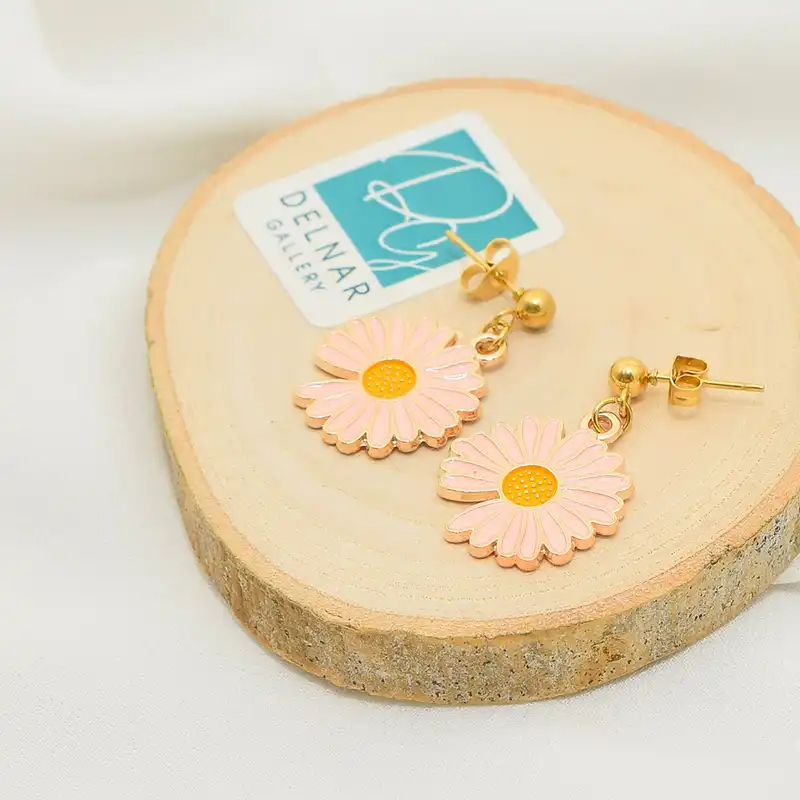 گوشواره زنانه دلنار گالری مدل بابونه P