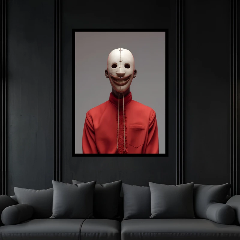 تابلو بکلیت طرح دکوراتیو مدرن ژستیک فانتزی مدل B-bu7104 فریم مشکی