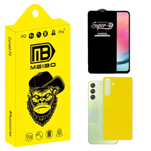 محافظ صفحه نمایش میبو مدل SuperD Pro مناسب برای گوشی موبایل سامسونگ galaxy a24 به همراه محافظ پشت گوشی