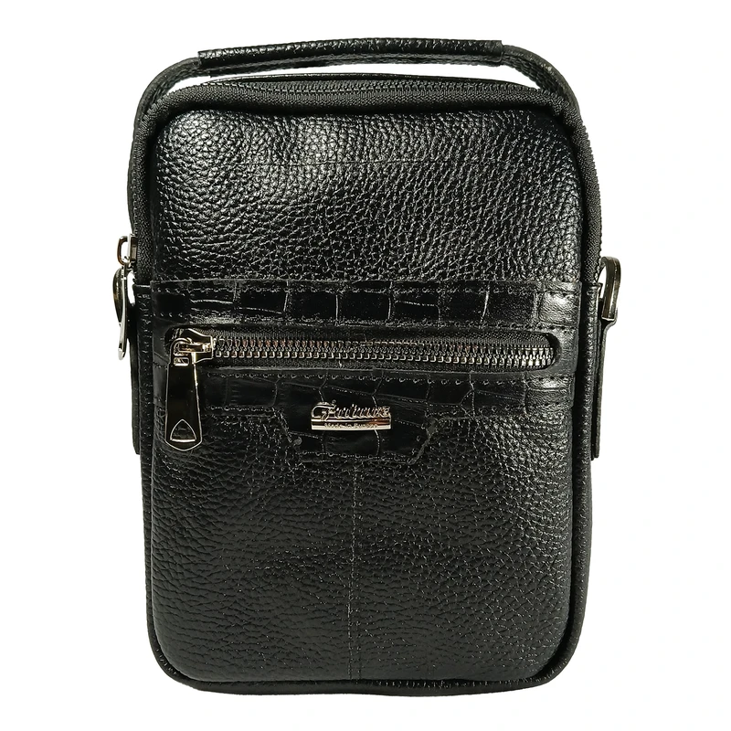 کیف رودوشی مردانه چرم طبیعی مدل QZ-SB-006