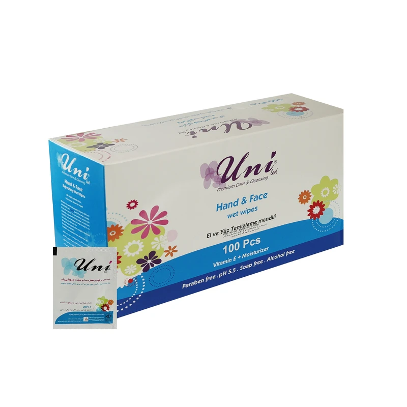 دستمال مرطوب یونی لد مدل ویتامین E بسته 100 عددی 