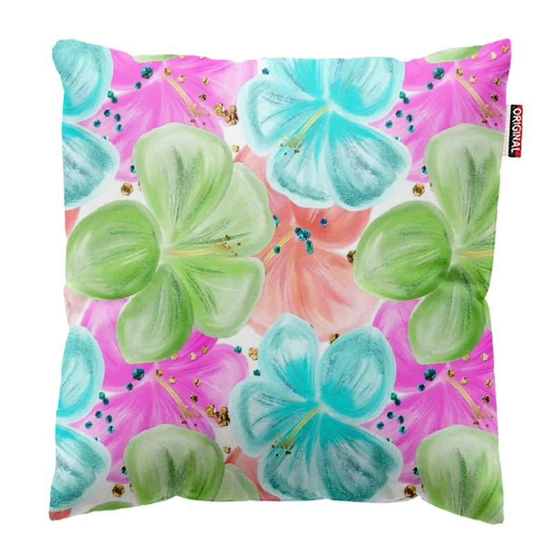  کوسن پاد آفرین طرح گل کد 3800 سایز 30*30 سانتی متر