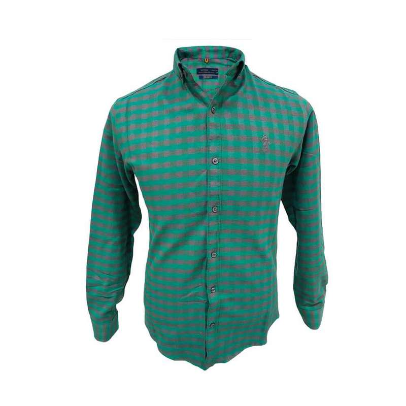 پیراهن آستین بلند مردانه مدل پشمی شطرنجی کد 124136-6