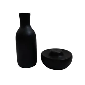 گلدان چوبی مدل ست تزئینی آروین بسته 2 عددی