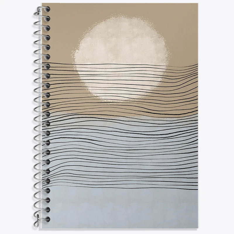 دفتر زبان 50 برگ خندالو مدل دو خط طرح دکوراتیو (decorative) کد F1926