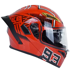 کلاه کاسکت فک متحرک کایک مدل 772 طرح Red/Ant