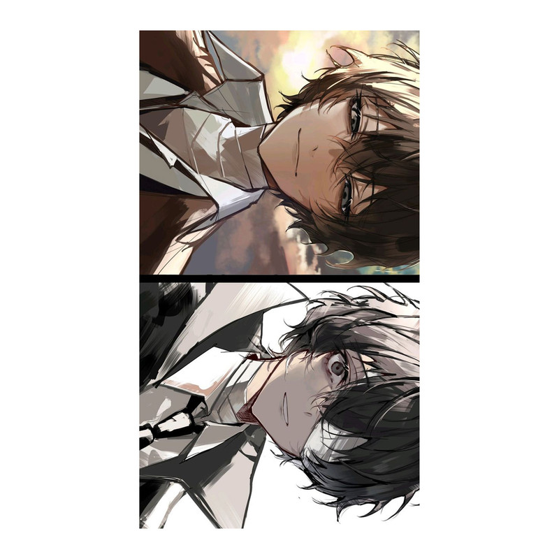 استیکر لپ تاپ و موبایل مدل انیمه طرح سگ‌های ولگرد بانگو اوسامو دازای Bungo Stray Dogs Osamu dazai کد 313