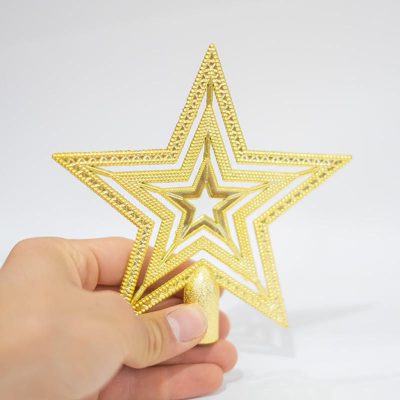 آویز تزیینی مدل  ستاره سر درخت HT-15