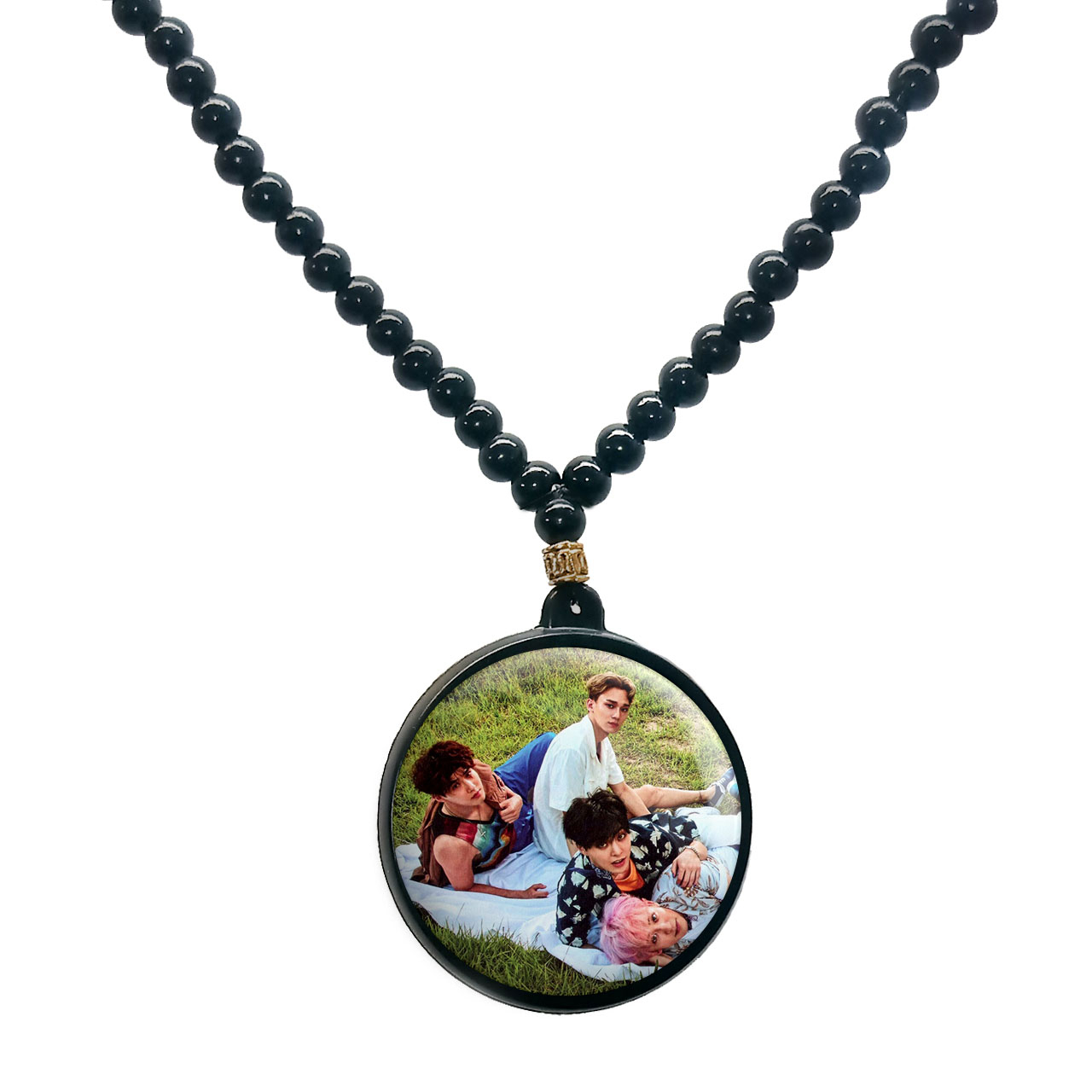 گردنبند پرمانه طرح exo کد pmd.14132 مدل دو طرفه