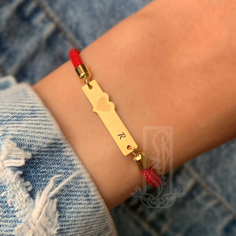 دستبند طلا 18 عیار زنانه لیردا مدل حرف R 6788