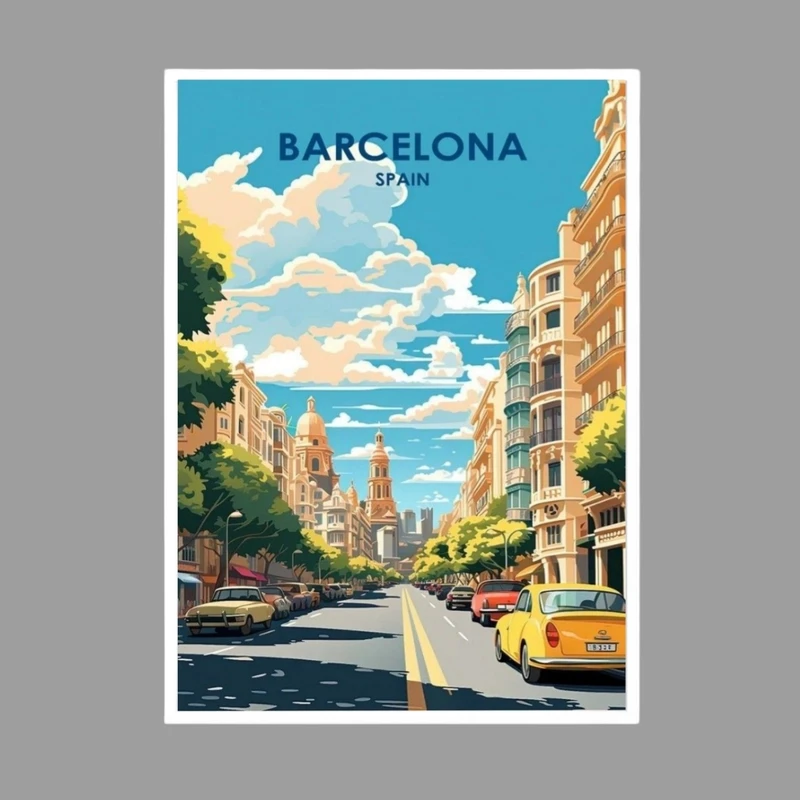 تابلو مدل منظره طرح بارسلونا