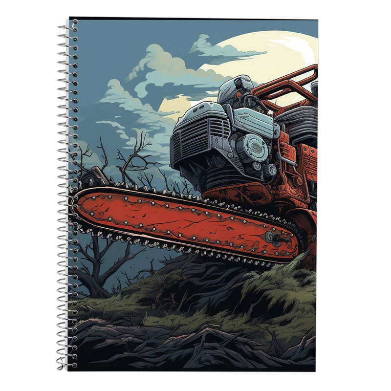 دفتر زبان 50 برگ مدوپد مدل دوخط طرح ChainSaw Man کد DF10920